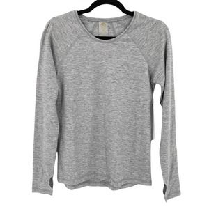 NEW Shape Long Sleeve Perform Tee in Heather Grey